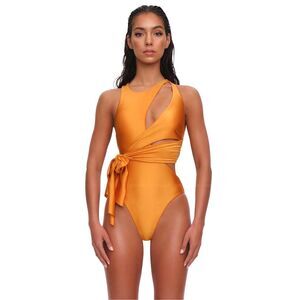 Andrea Iyamah Orange One Piece Swimsuit
